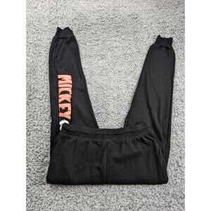 Mickey Mouse Sweatpants Womens Small Black Disney Joggers Lounge Athleisure